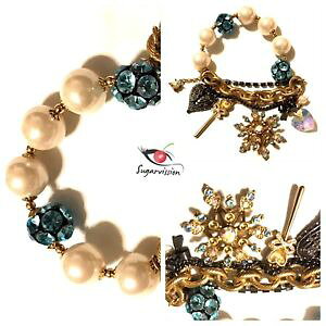 �y���������z�u���X���b�g�@�A�N�Z�T��?�@listingbetsey johnson heart boost pearl flower statementbracelet���C���X�g�[�� listingbetsey johnson heart boost pearl flower sta