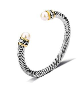 �y���������z�u���X���b�g�@�A�N�Z�T��?�@�W�F���}���g���C�x�Jwomens�u���X���b�g�V���o�[�S�[���hfree gift box st germain tribeca womens cable bracelet silver, gold, pearl free gift box