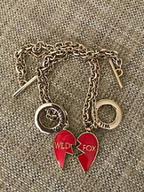 【送料無料】ブレスレット　アクセサリ—　リンクエナメルブレスレットwildfox friend heart link charm enamel bracelets