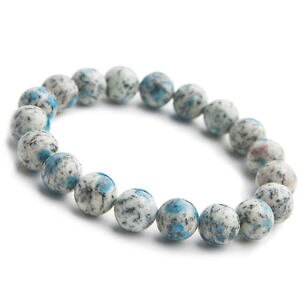 �y���������z�u���X���b�g�@�A�N�Z�T��?�@���E���h�r�[�Y�u���X���b�g listingnatural k2 azurite volcanic jewelry round beads woman man bracelet 11mm aaa