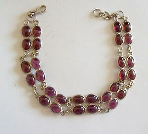 yzuXbg@ANZT?@uXbgx[XCJKXZbglovely sterling bracelet w multiple bezel set watermelon glass stones or gems