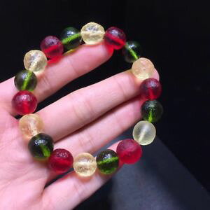 �y���������z�u���X���b�g�@�A�N�Z�T��?�@�J���[�K���X�r�[�Y�u���X���b�g8mm color gem moldavite meteorite impact glass bead bracelet
