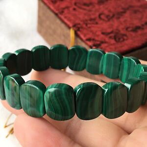 yzuXbg@ANZT?@}JCguXbg14*10*5mm genuine natural green malachite gemstone bracelet aaaa