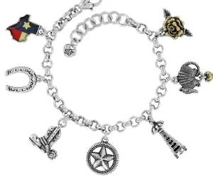 【送料無料】ブレスレット アクセサリ? ブライトンテキサスブレスレットbrighton silver texas state charm bracelet nwt