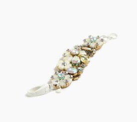 【送料無料】ブレスレット　アクセサリ—　コスモスクラスタブレスレットポーチホワイトオレンジjcrew cosmos cluster statement wedding bracelet whiteorange nwt in pouch