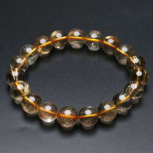 yzuXbg@ANZT?@S[h`^`NX^r[YuXbg112mm natural gold titanium rutilated quartz crystal beads bracelet gra031