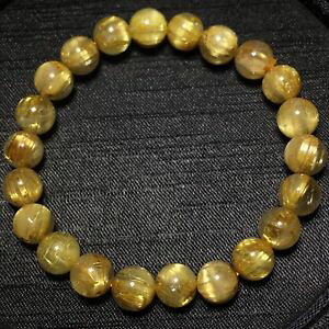 yzuXbg@ANZT?@``^NX^r[YXgb`uXbg85mm natural gold rutilated quartz titanium stretch crystal beads bracelet