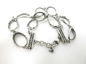 �y���������z�u���X���b�g�@�A�N�Z�T��?�@�u���C�g���u���X���b�gbrighton silver double strand etched bracelet