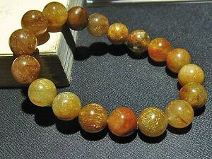 yzuXbg@ANZT?@S[f`Ehr[YuXbg11mm rare natural golden rutilated quartz round beads bracelet gift bl3570