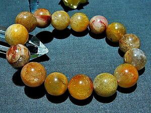 yzuXbg@ANZT?@S[f`Ehr[YuXbg155mm rare natural golden rutilated quartz round beads bracelet gift bl5613