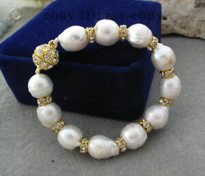 yzuXbg@ANZT?@obNuXbg}OlbgNX^unusual white baroque keshi keishi freshwater pearl bracelet magnet crystal