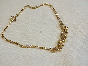 yzuXbg@ANZT?@uXbg147x 14beautiful clasp bracelet gold tone tiny bows 7 14 long x 14 wide dainty