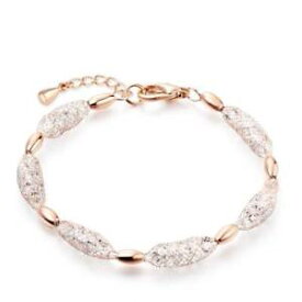 【送料無料】ブレスレット　アクセサリ—　ゴールドワイヤーラップジルコンブレスレット＃18k gold wire wrapped zircon crystal bracelet b54