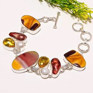 �y���������z�u���X���b�g�@�A�N�Z�T��?�@�������n���h���C�h�G�X�j�b�N�t�@�b�V�����W���G���[�u���X���b�gmookaite citrine gemstone handmade ethnic fashion jewelry bracelet sb1745