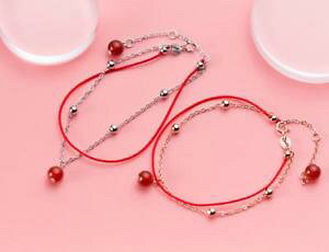 yzuXbg@ANZT?@X^[OVo[{[`F[R[h[vuXbg925 sterling silver women chinese agate balls chain cord rope bracelet a2775