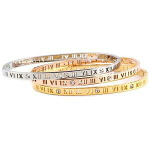 �y���������z�u���X���b�g�@�A�N�Z�T��?�@listing 3�p�^�[���u���X���b�c listing three color letter pattern crystal bracelets jewelry for women man