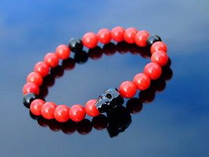 yzC^A@uXbg@YR[IjLXXJXtXL[C`uXbgmens coralonice teschio braccialetto con cristalli swarovski 69 pollici con elastico