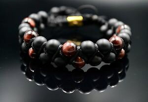 �y���������z�C�^���A���@�u���X���b�g�@�J�t�^�C�K�[�}���I�j�L�Xmacram uomo bracciale shamballa edelstein occhio di tigre onyx regalo per uomo