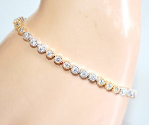�y���������z�C�^���A���@�u���X���b�g�@�e�j�X�u���X���b�g�V���o�[bracciale tennis argento oro dorato cerchi strass cristalli brillanti regalo a3