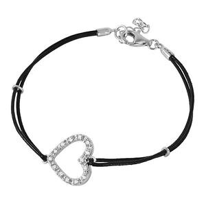 yzC^A@uXbg@X^[OVo[I[vn[gU[XgbvuXbgargento sterling 925 da donna cuore aperto cinturino in pelle bracciale w