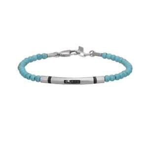 yzC^A@uXbg@X`[ubNJtX}[g^[RCY2 jewels bracciale smart in acciaio 316l pvd nero, turchese ricostituito e zirco
