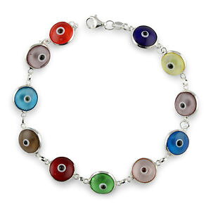 �y���������z�C�^���A���@�u���X���b�g�@�o�b�`lotto allingrosso argento sterling 925 evileye trasparente