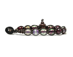 �y���������z�C�^���A���@�u���X���b�g�@�J�t�`�x�b�g�u���b�N�`�F���[tamashii bracciale tibet etno monaci buddhisti agata amarena bhs900157