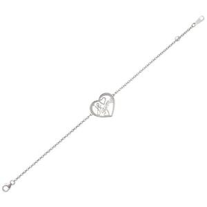 �y���������z�C�^���A���@�u���X���b�g�@�u���X���b�g�A���W�F���g�N�[���G�C��bracelet argent 925 rhodi chaine maille fort 08mm coeur 19mm je taime