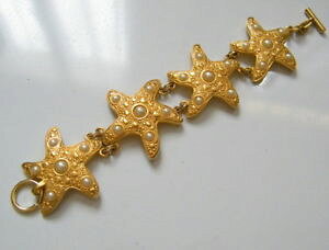 �y���������z�C�^���A���@�u���X���b�g�@�u���X���b�gbracelet bijou crateur non sign toiles perles mtal dor chaine,nls1071