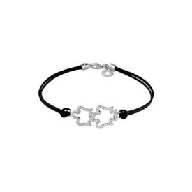 【送料無料】イタリアン　ブレスレット　ロベルトカフシルバースワロフスキーレースroberto giannotti bracciale angeli gia198n argento 925 swarovski laccio nero