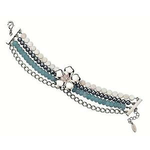 yzC^A@uXbg@Vo[t[Jtfiorelli da donna multifilo color argento fiore 203cm bracciale