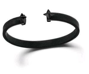 yzC^A@uXbg@JtX`[bVubNkulto bracciale mesh acciaio nero espandibile kkman40