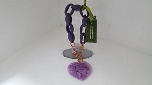 �y���������z�C�^���A���@�u���X���b�g�@�J�t�}�b�g���C���b�N�u���X���b�gbracciale kulto jewels lilla opaco con cuore e chiusura ros bracelet