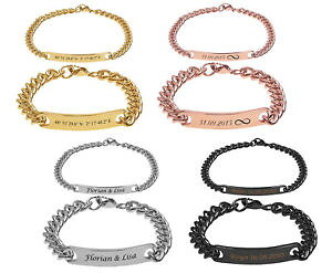 yzC^A@uXbg@uXbgXeXX`[p[gi[{bNXp[gi[uXbgid bracciali in acciaio inox look partner incisione a scelta partner bracciali con box