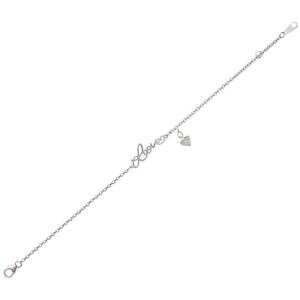 �y���������z�C�^���A���@�u���X���b�g�@�u���X���b�g�A���W�F���gbracelet argent 925 rhodi chaine maille fort 08mm love et breloque coeur