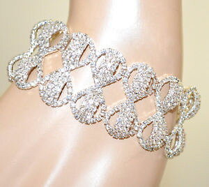 �y���������z�C�^���A���@�u���X���b�g�@�V���o�[�u���X���b�g����bracciale argento donna strass semirigido cristalli brillantini cerimonia bb10