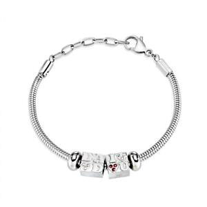 �y���������z�C�^���A���@�u���X���b�g�@�J�t�X�`�[�������i�b�gbracciale donna morellato drops scz895 acciaio brillantini dadi dad originale dd