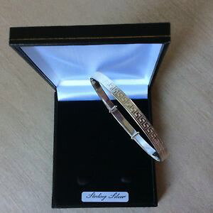 �y���������z�C�^���A���@�u���X���b�g�@�u���X���b�g�M���V��5mm solido argento finissimo greco chiave in espansione braccialetto donna extra