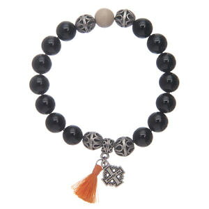 yzC^A@uXbg@GTNXuXbgbracciale con grani agata lucida e croce gerumme