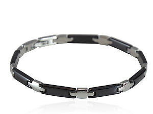 yzC^A@uXbg@JtfNXubNZ~bNXeXX`[bracciale modello cross nero ceramic ceramica acciaio inox 316l lunghezze 19 21 cm