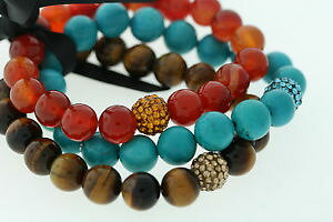 yzC^A@uXbg@AK^^[RCY^CK[AC|bVr[Ynuova inserzione10mm originale agata, turchese, amp; occhio di tigre lucidato perlina 3