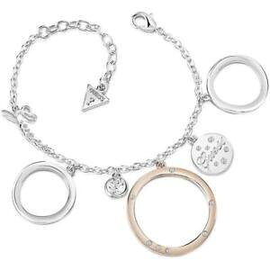 【送料無料】イタリアン ブレスレット カフサークルスワロフスキーbracciale donna guess swinging circle ubb84106 acciaio ros swarovski cerchi
