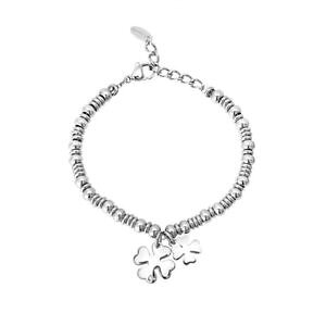 �y���������z�C�^���A���@�u���X���b�g�@�X�e�����X�X�`�[���J�tbracciale per donna quadrifoglio in acciaio inox 231868