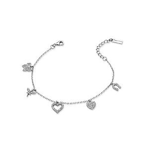 �y���������z�C�^���A���@�u���X���b�g�@���O�W���A���[�V���o�[�J�tbracciale donna in argento 925 con charm e zirconi bianchi luxury passavinti