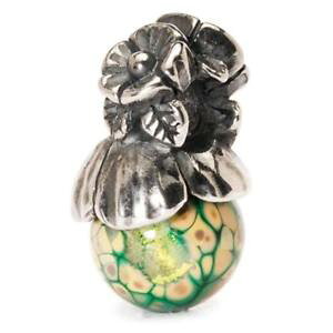 �y���������z�C�^���A���@�u���X���b�g�@�y���_���g�V���o�[�K���Xtrollbeads ciondolo argento vetro non ti scordar di me bocciolo tagbe00106
