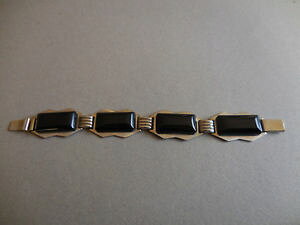 �y���������z�C�^���A���@�u���X���b�g�@�u���X���b�g�A�[���f�R�r���e�[�Wbracelet art deco jakob bengel vintage galalithe noire