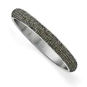 yzC^A@uXbg@XeXX`[XbvfUC^uXbgacciaio inox pave cristallo unico eternity design antiscivolo bracciale rigido