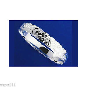 yzC^A@uXbg@Vo[nCA^uXbgNC[TCYvAXN[argento 925 hawaiano bracciale rigido regina plumeria fiore scorrere forma 12mm