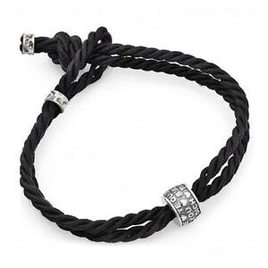 �y���������z�C�^���A���@�u���X���b�g�@�u���X���b�g�A�[�����V���o�[bracciale in cotone amen ti amo btan colore nero con charm in argento 925