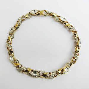 yzC^A@uXbg@re[WXtXL[NX^S[hbLlbNXJ[abbagliante vintage autentico cristallo swarovski oro placcato metallo girocollo o collare